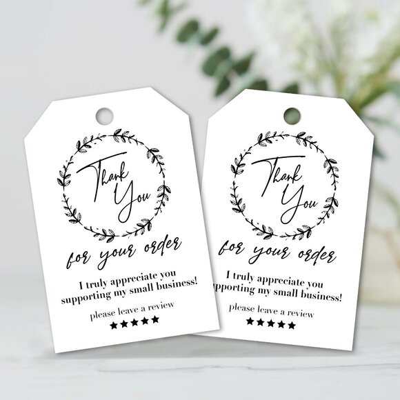 Thank You For Your Order - Hang Gift Tags - (25 ct) - Picture 1 of 4